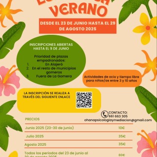 La Ludoteca de Verano del municipio de Alajeró ya tiene sus inscripciones abiertas hasta el próximo lunes, 9 de junio