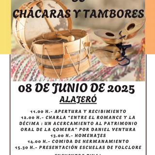 Alajeró celebra su VII Encuentro de Chácaras y Tambores’ el próximo domingo, 8 de junio