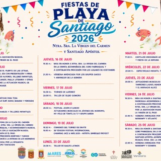 Las Fiestas de Playa de Santiago 2026 celebran diferentes actos culturales, populares, deportivos y religiosos durante el mes de julio